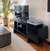 (JB) Mueble tv madera paraiso laqueada en negro / 2×42×60