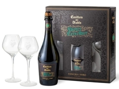 Casillero Del Diablo Espumante Extra Brut 750ml Estuche + 2 Copa - comprar online