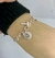 PULSERA CON DIJES EN ACERO DORADO O ACERO BLANCO