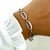 PULSERA ESLABON OVALADO DE ACERO BLANCO - comprar online