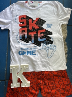 Conj. Camiseta Skate + Bermuda