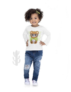 Blusa manga longa Urso