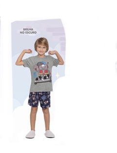 Pijama M/C Robô brilha no escuro - comprar online