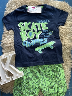 Conj. Camiseta skate boy + Bermuda