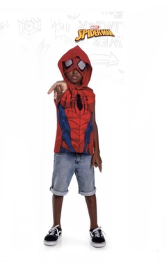 Regata homem aranha com touca e máscara