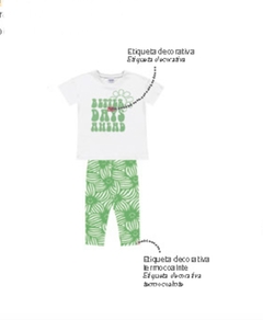 Conj. Camiseta + Calça Capri verde - comprar online