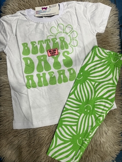 Conj. Camiseta + Calça Capri verde