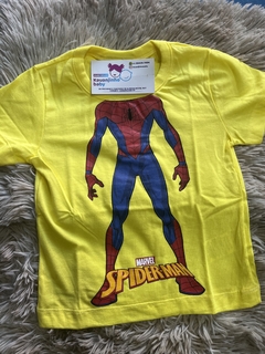 Camiseta Amarela Homem Aranha