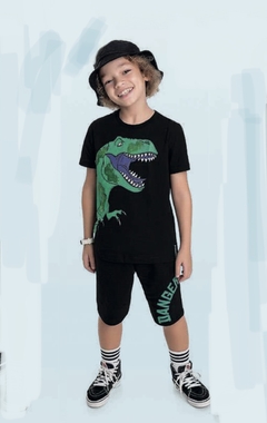 Conj. Camiseta Dinossauro Lantejoula + Bermuda na internet