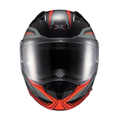 Capacete Texx Escamoteavel Kratos Nomade Cinz/Verm/Pret Fosc - comprar online