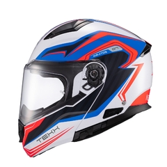 Imagem do Capacete Texx Escamoteavel Kratos Nomade Azul/Verm/Branc Fsc