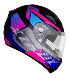 Capacete Feminino Ebf Xtroy Furious Com Óculos Interno Narigueira