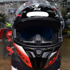 Imagem do Capacete Axxis Segment Crox B5 Preto Vermelho Envio Imediato