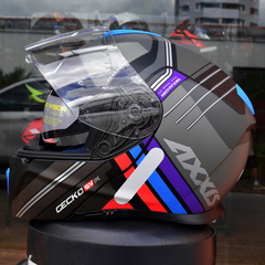 Capacete Masculino Axxis Gecko Sv Robocop Epic B1 Preto