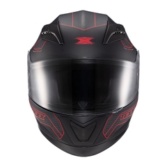 Capacete Texx Fechado Strike Panther Pret/Verm Motoqueiro - Zum Acessórios para Motociclistas