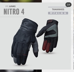 Luva X11 Nitro 4 Moto Bike Reforçada Com Proteção Original
