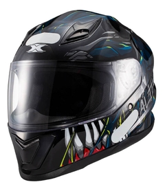 Imagem do CAPACETE TEXX HAWK ALIEN - VERDE/DOURADO/AZUL