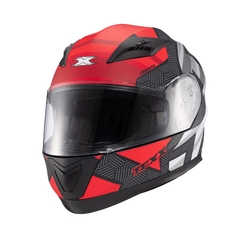 Capacete Texx Fechado Strike Trento Verm/Pret Brilho Moto - Zum Acessórios para Motociclistas