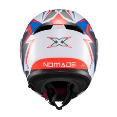 Capacete Texx Escamoteavel Kratos Nomade Azul/Verm/Branc Fsc - loja online