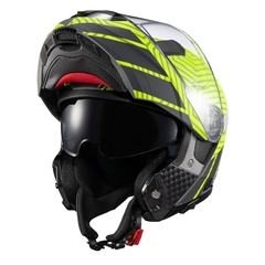 Capacete Texx Escamoteavel Kratos Cyber Verde/Cinza Fosco - loja online