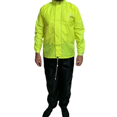 Capa Chuva Nylon Moto Luxo Ventilação Capuz Amarela Big Tra