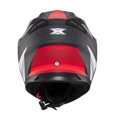 Capacete Texx Fechado Strike Trento Verm/Pret Brilho Moto - comprar online