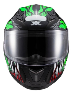 CAPACETE TEXX HAWK ALIEN - VERDE/DOURADO/AZUL - loja online