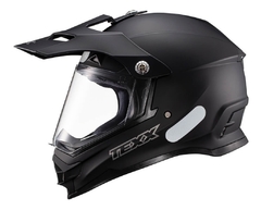 Capacete Texx Carcara Solid Preto Bigtrail Trilha Com Pala