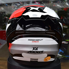 Imagem do Capacete Axxis Segment Crox B5 Preto Vermelho Envio Imediato