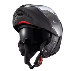 Capacete Texx Escamoteavel Kratos Solid Preto Fosc