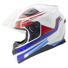 Capacete Moto Fechado Ebf E0x Branco Azul Brilho - comprar online