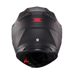 Imagem do Capacete Texx Fechado Strike Panther Pret/Verm Motoqueiro