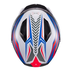 Imagem do Capacete Texx Escamoteavel Kratos Nomade Azul/Verm/Branc Fsc