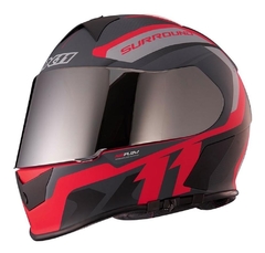 Capacete X11 Revo Pro Surround Viseira Solar Vermelho