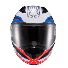 Capacete Texx Escamoteavel Kratos Nomade Azul/Verm/Branc Fsc - comprar online