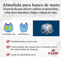 Almofada De Ar Pneumática Para Moto Sm - Tipo Air Hawk - Zum Acessórios para Motociclistas