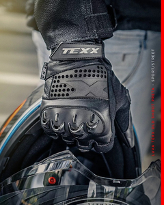 Luva Moto Couro Texx Touring Cano Curto Old Shoot - Zum Acessórios para Motociclistas