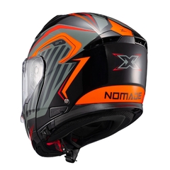 Capacete Texx Articulado Kratos Nomade Laranja Óculos Solar