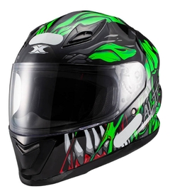 CAPACETE TEXX HAWK ALIEN - VERDE/DOURADO/AZUL - comprar online