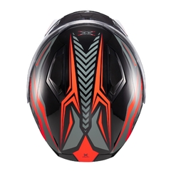 Imagem do Capacete Texx Escamoteavel Kratos Nomade Cinz/Verm/Pret Fosc