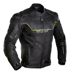 Jaqueta Motociclista Texx Falcon V2 Impermeável Preto Verde