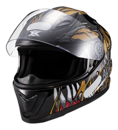 CAPACETE TEXX HAWK ALIEN - VERDE/DOURADO/AZUL