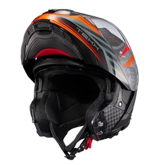 Capacete Texx Articulado Kratos Nomade Laranja Óculos Solar - comprar online