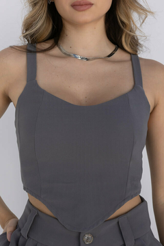 CROPPED MICAELA- CINZA