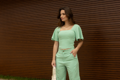 CROPPED CLAUDIA- VERDE ÁGUA