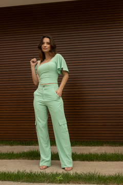 PANTALONA CLAUDIA- VERDE ÁGUA - comprar online