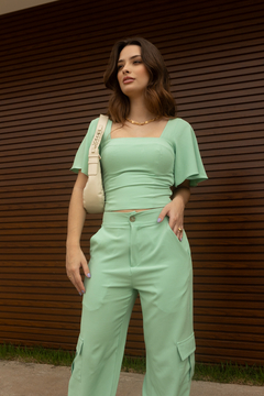 CROPPED CLAUDIA- VERDE ÁGUA - loja online