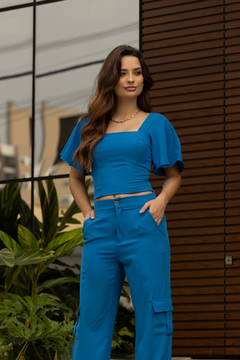 CROPPED CLAUDIA- AZUL