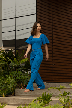 PANTALONA CLAUDIA- AZUL - comprar online