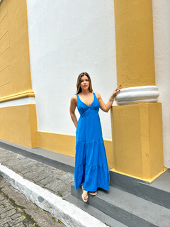 VESTIDO RIBEIRÃO DA ILHA- AZUL - loja online